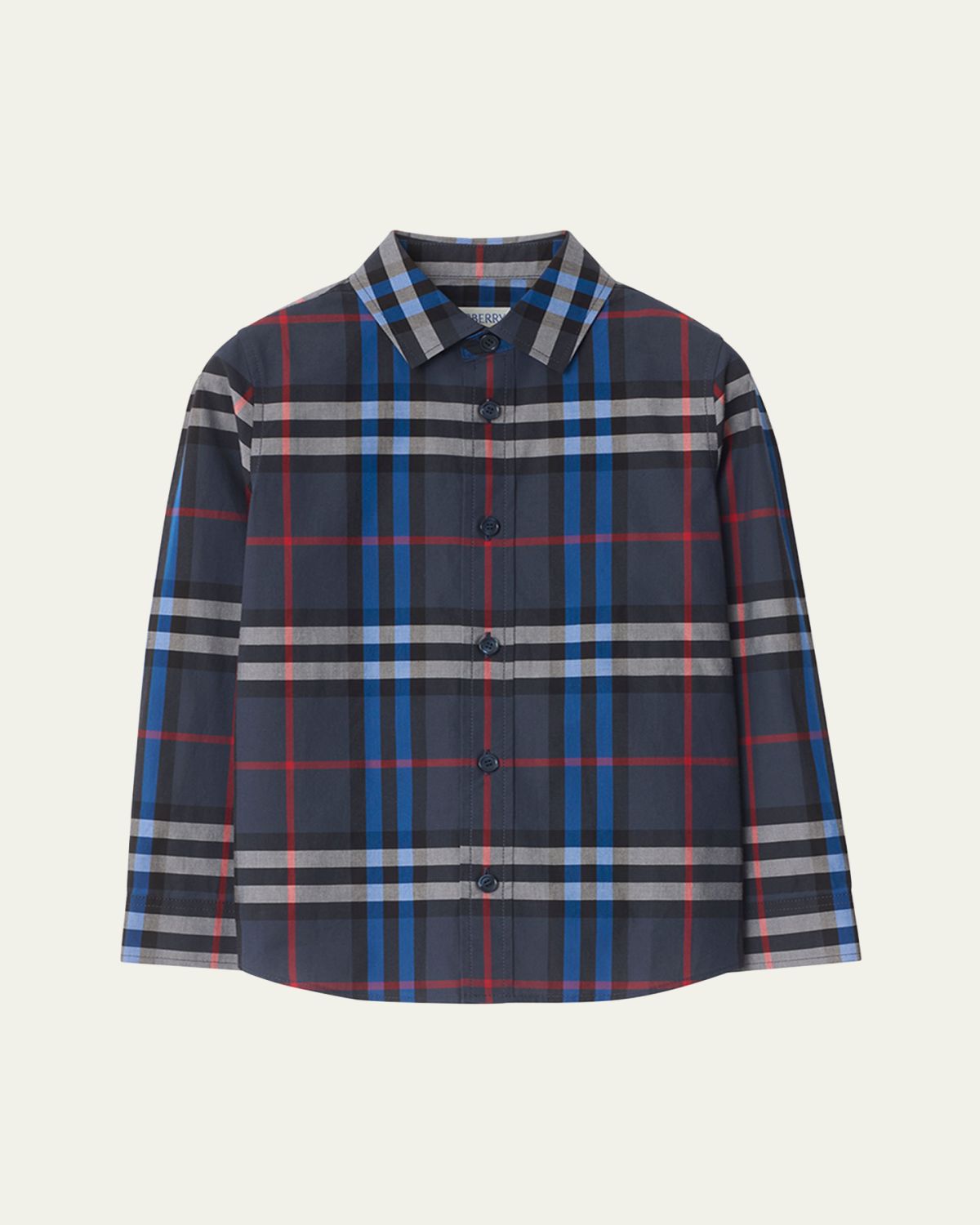 Burberry Kid 's Owen Long-Sleeve Cotton Check Shirt, Size 3-1