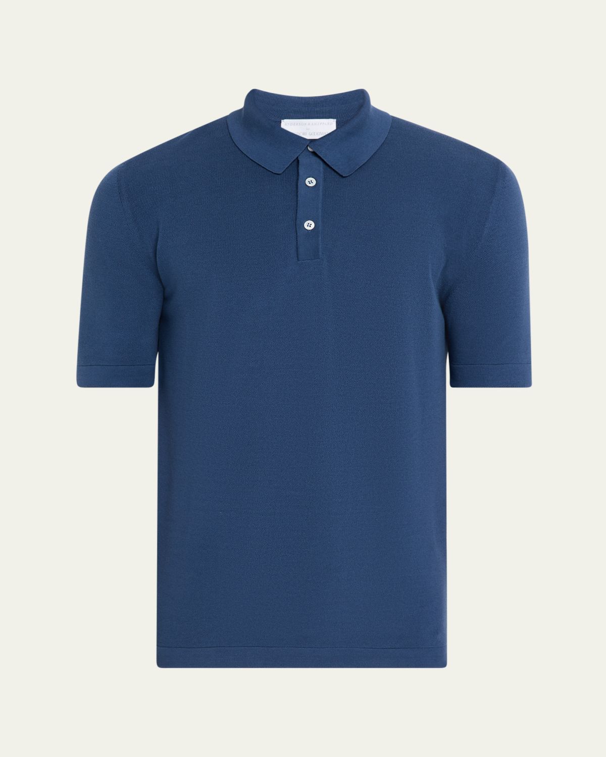 Anderson & Sheppard Men's Short-Sleeve Knit Polo Shirt