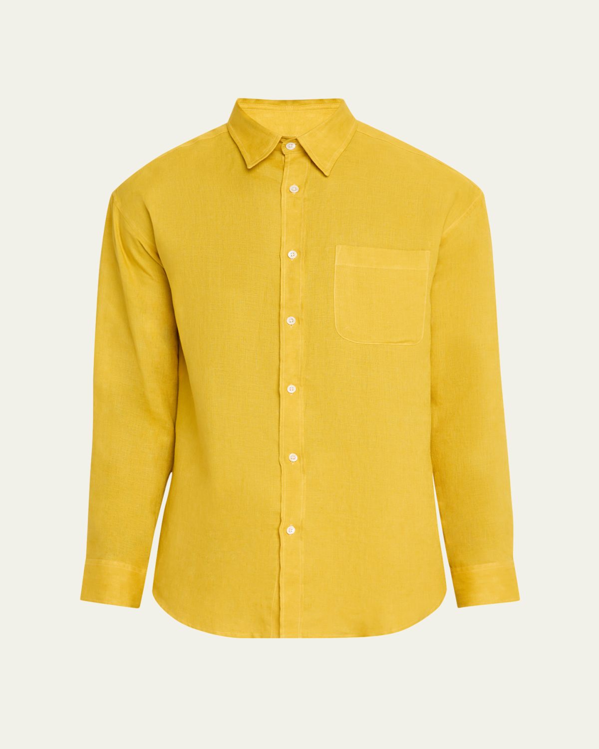 Anderson & Sheppard Men's Long-Sleeve Linen Shirt