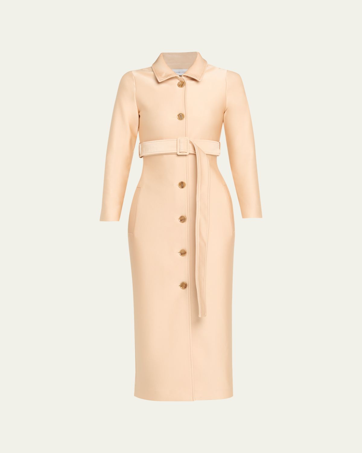 Marie Adam-Leenaerdt Slim-Fit Satin Belted Trench Coat