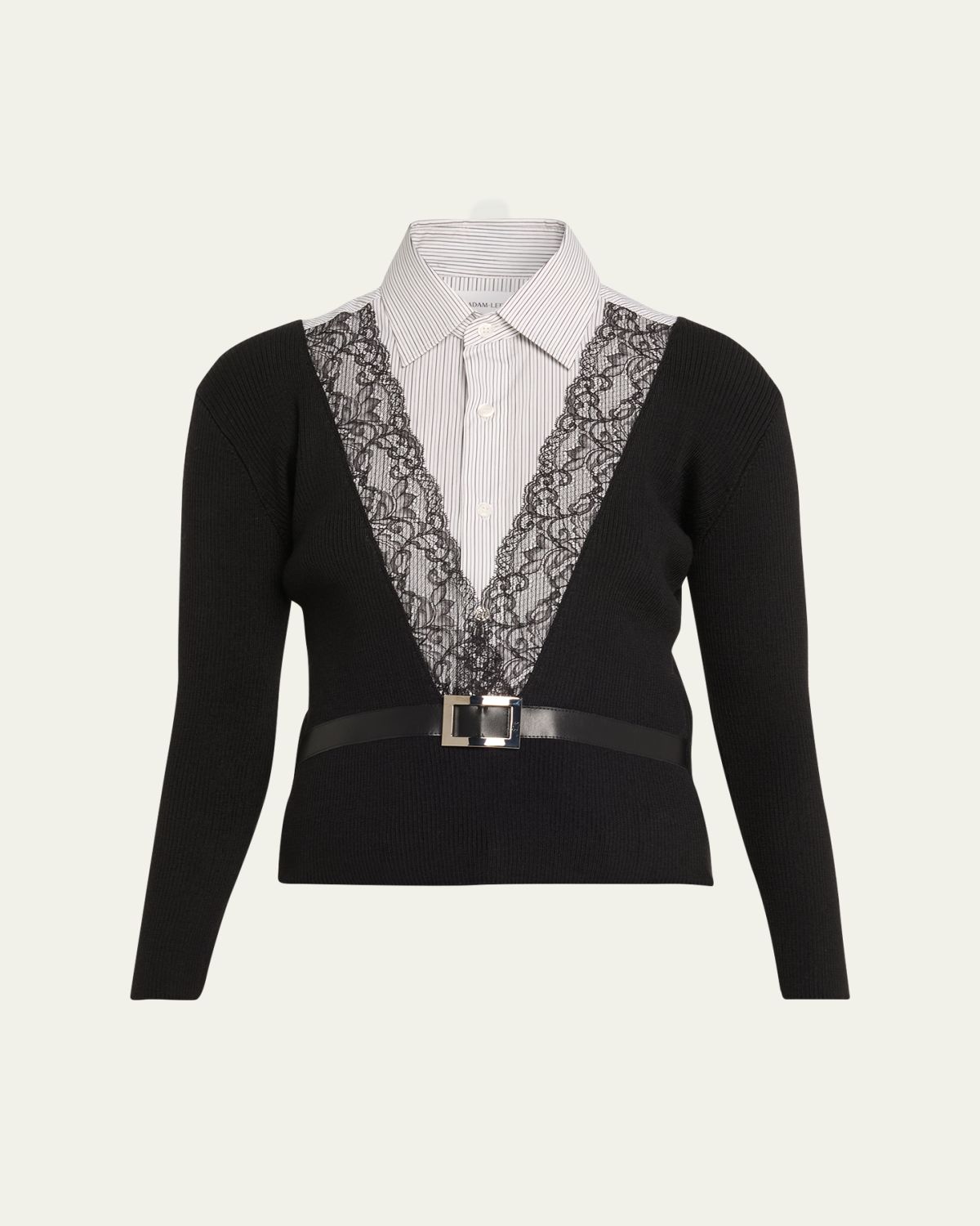 Marie Adam-Leenaerdt Trompe L'oeil Layered Collared Sweater