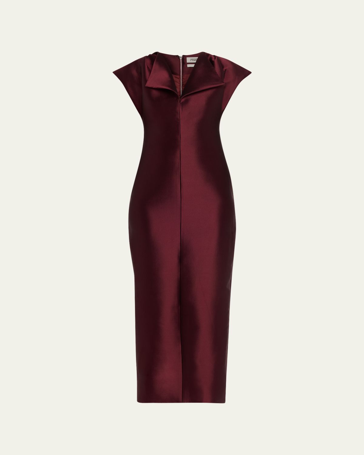 CHRISTOPHER JOHN ROGERS Peel Cap-Sleeve Sheath Midi Dress