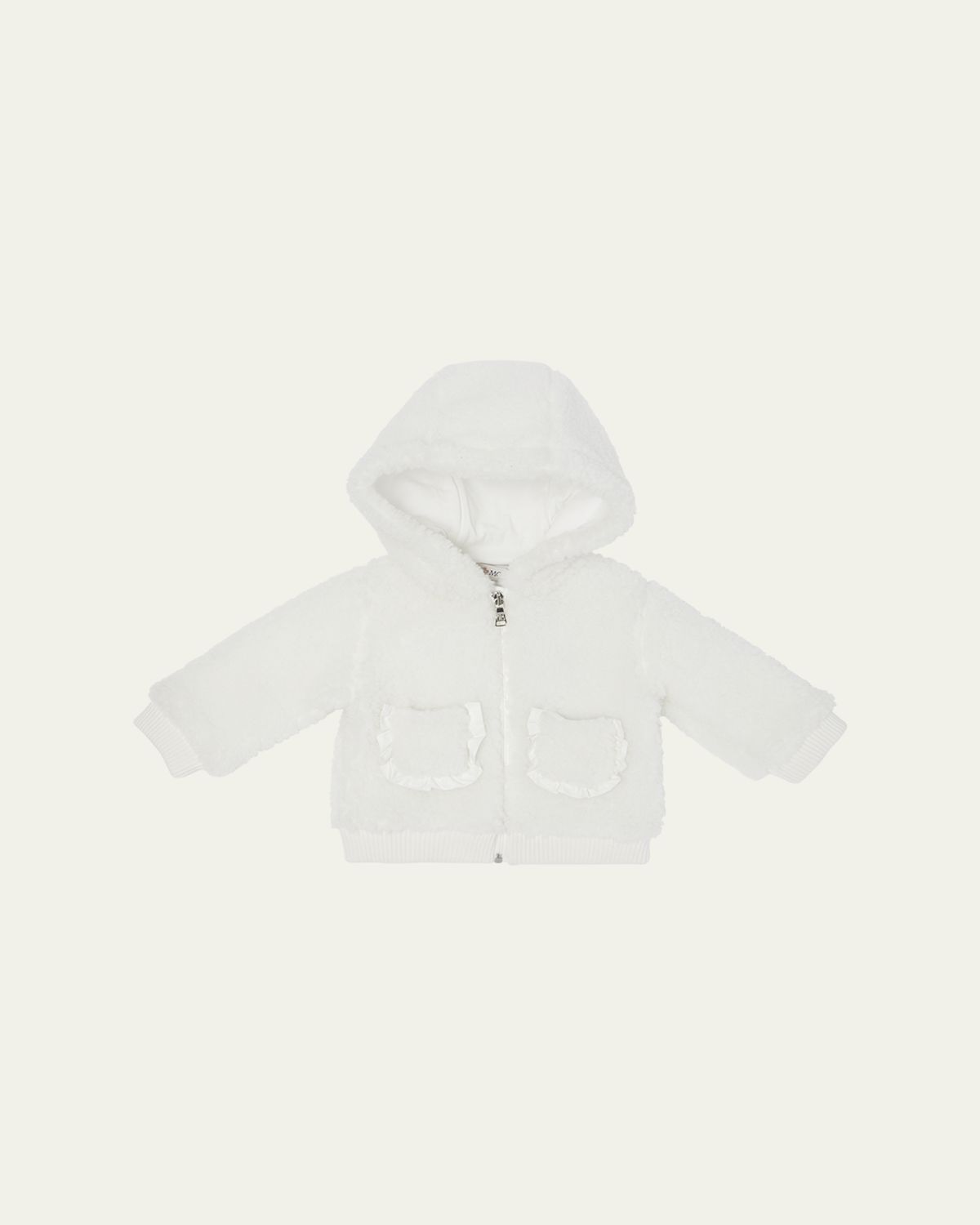 Moncler Boy's Fleece Zip-Front Pocketed Cardigan, Size 6M-3 | Thumbnail 4 Moncler Boy's Fleece Zip-Front Pocketed Cardigan, Size 6M-3 | Thumbnail 4