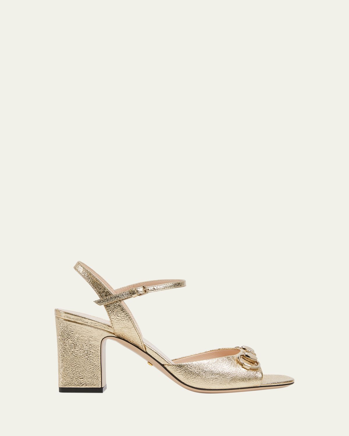 Gucci Metallic Galassia Lady Horsebit Sandals