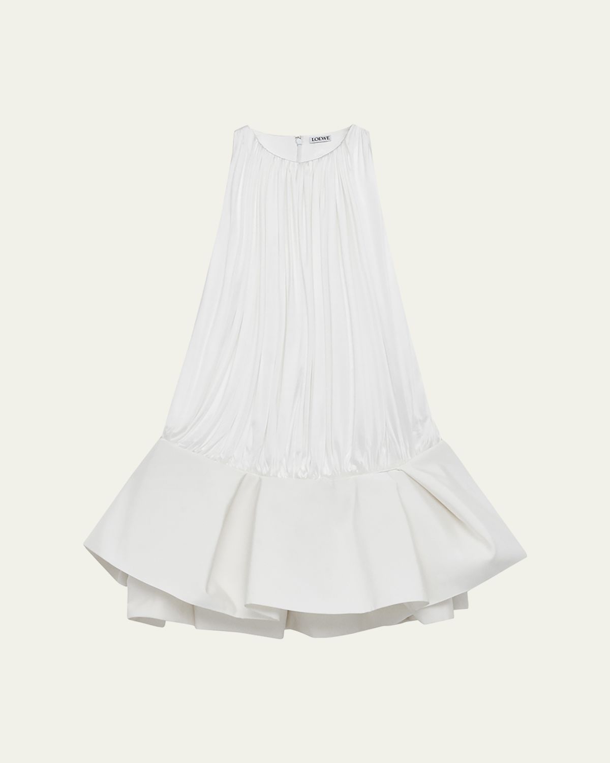 Loewe Flamenco Pleated Drop-Waist Mini Dress