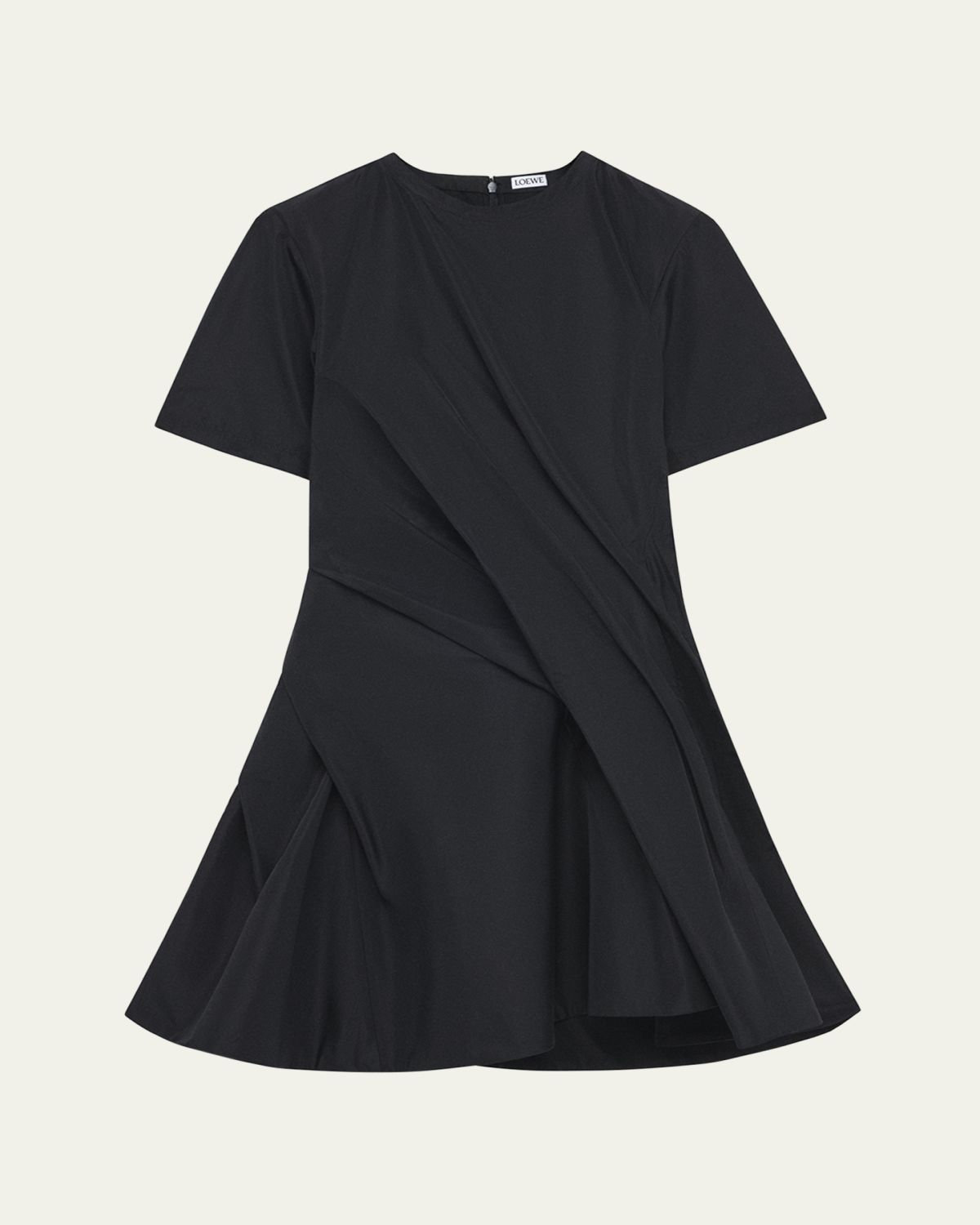 Loewe Twisted Short-Sleeve Mini Dress
