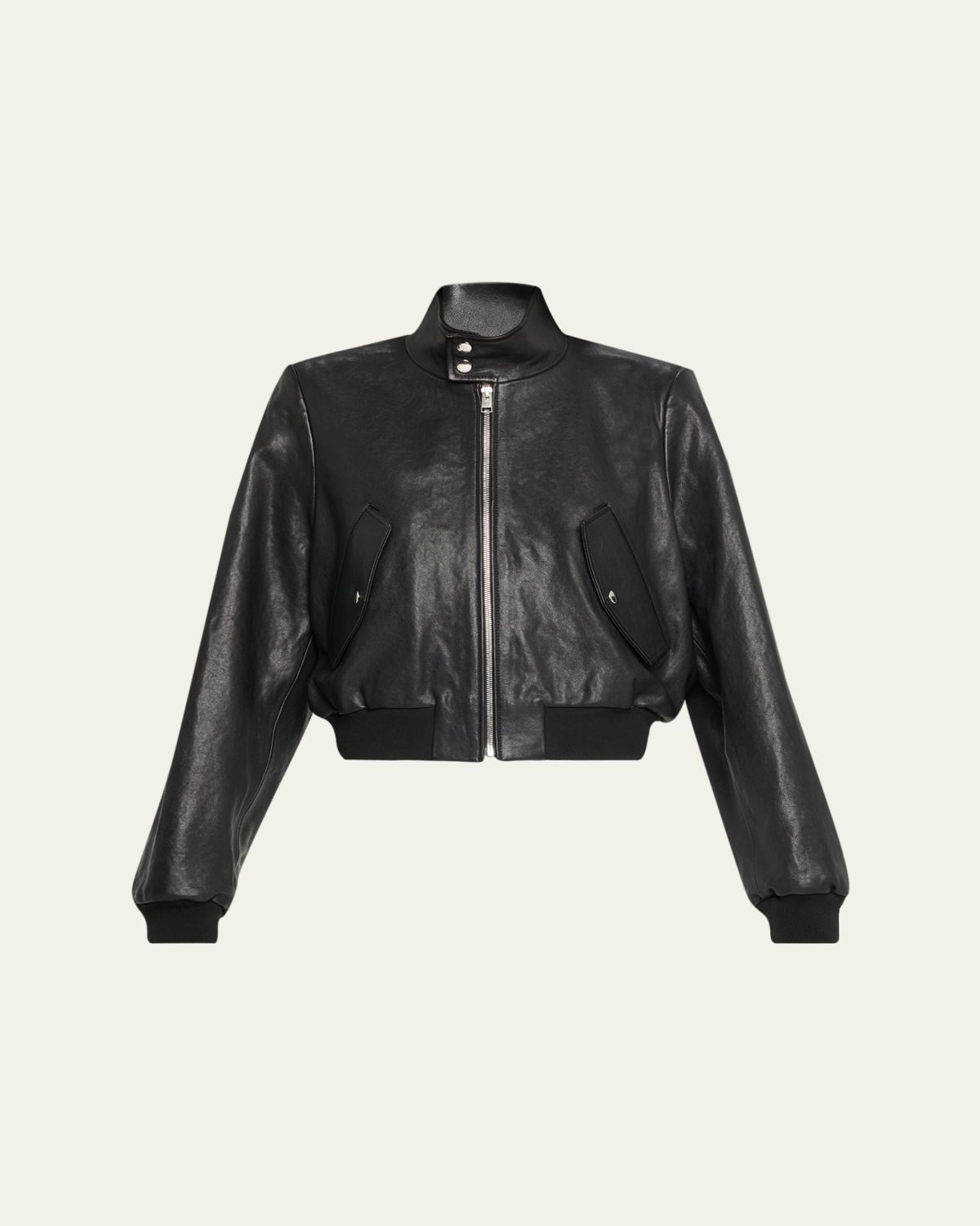 FRAME The Leather Harrington Bomber Jacket
