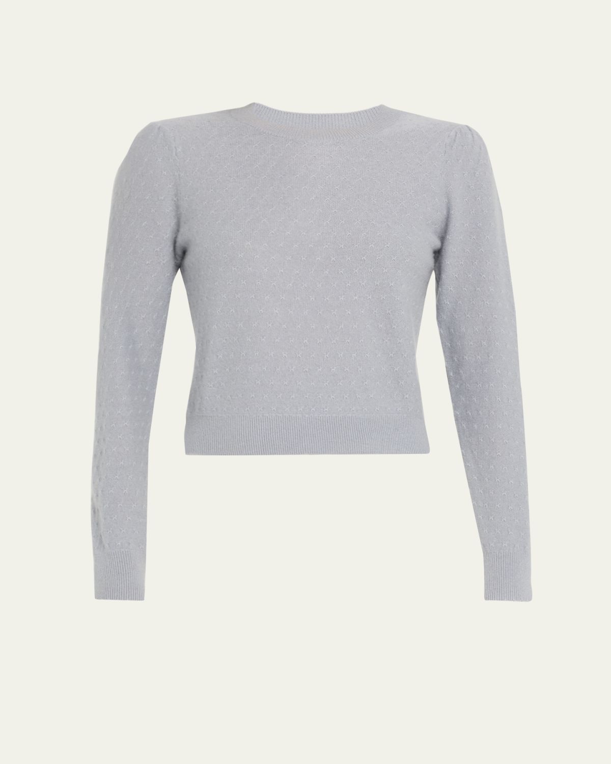 FRAME Cashmere Pointelle Crewneck Sweater