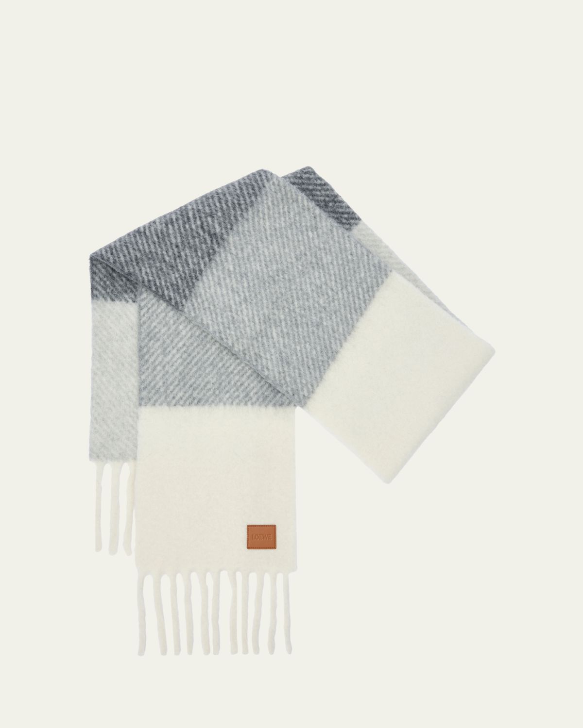 Loewe Striped Jacquard Twill Wool-Blend Scarf | Thumbnail 3 Loewe Striped Jacquard Twill Wool-Blend Scarf | Thumbnail 3
