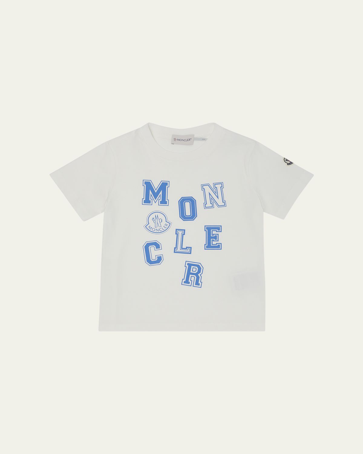 Moncler Boy's Scattered Logo Block Letter Short-Sleeve T-Shirt, Size 8-