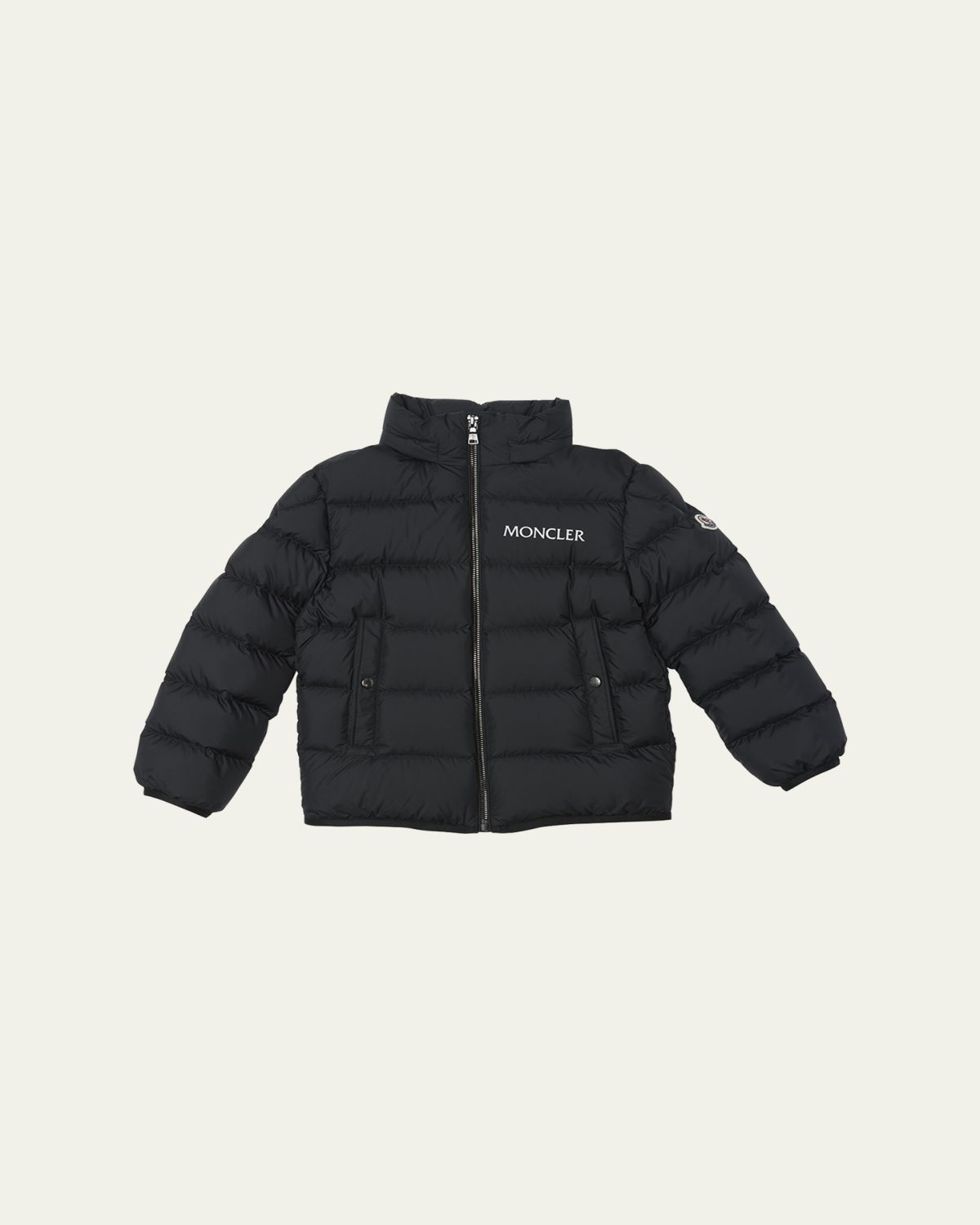 Moncler Boy's Bajan Airsoft Hooded Zip-Front Down Jacket, Size -10 | Thumbnail 4 Moncler Boy's Bajan Airsoft Hooded Zip-Front Down Jacket, Size -10 | Thumbnail 4