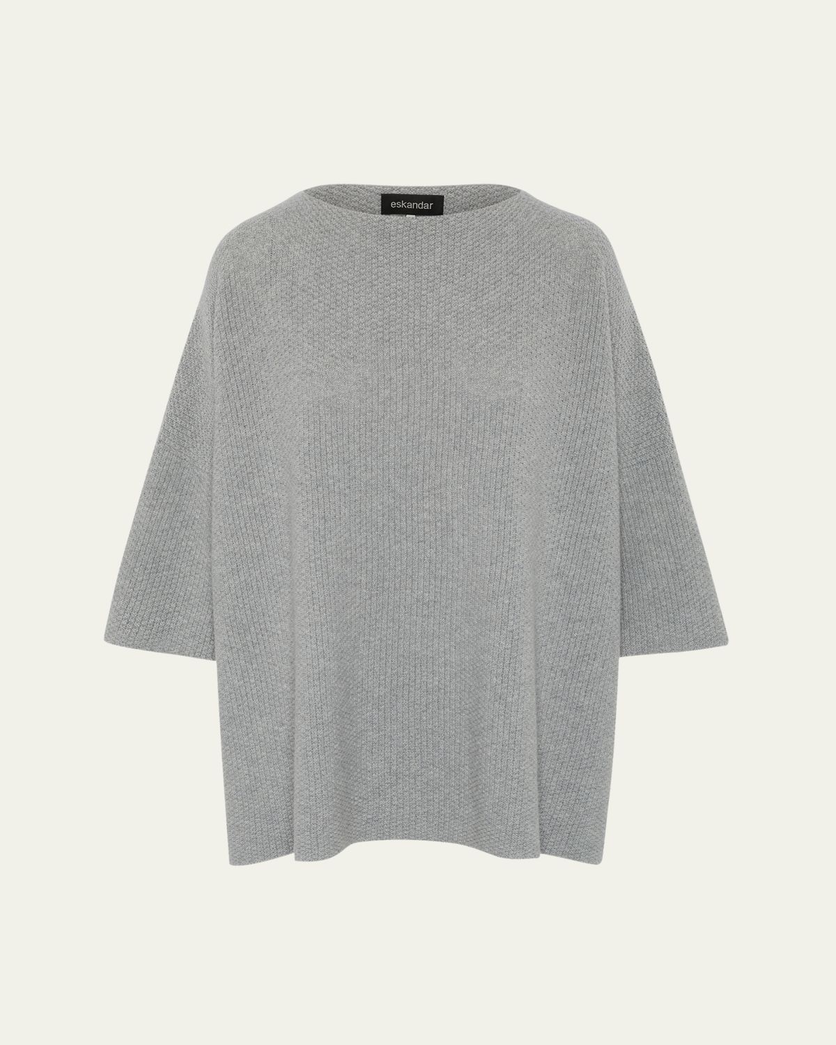 Eskandar Square 3/4-Sleeve Top (Long Length)