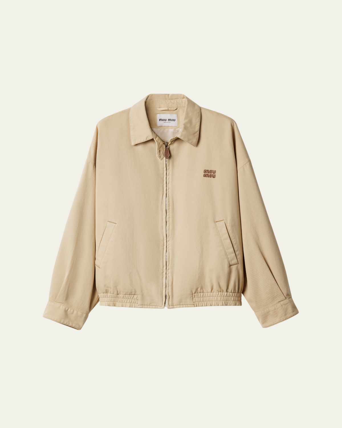 Miu Miu Light Denim Zip Shirt Jacket