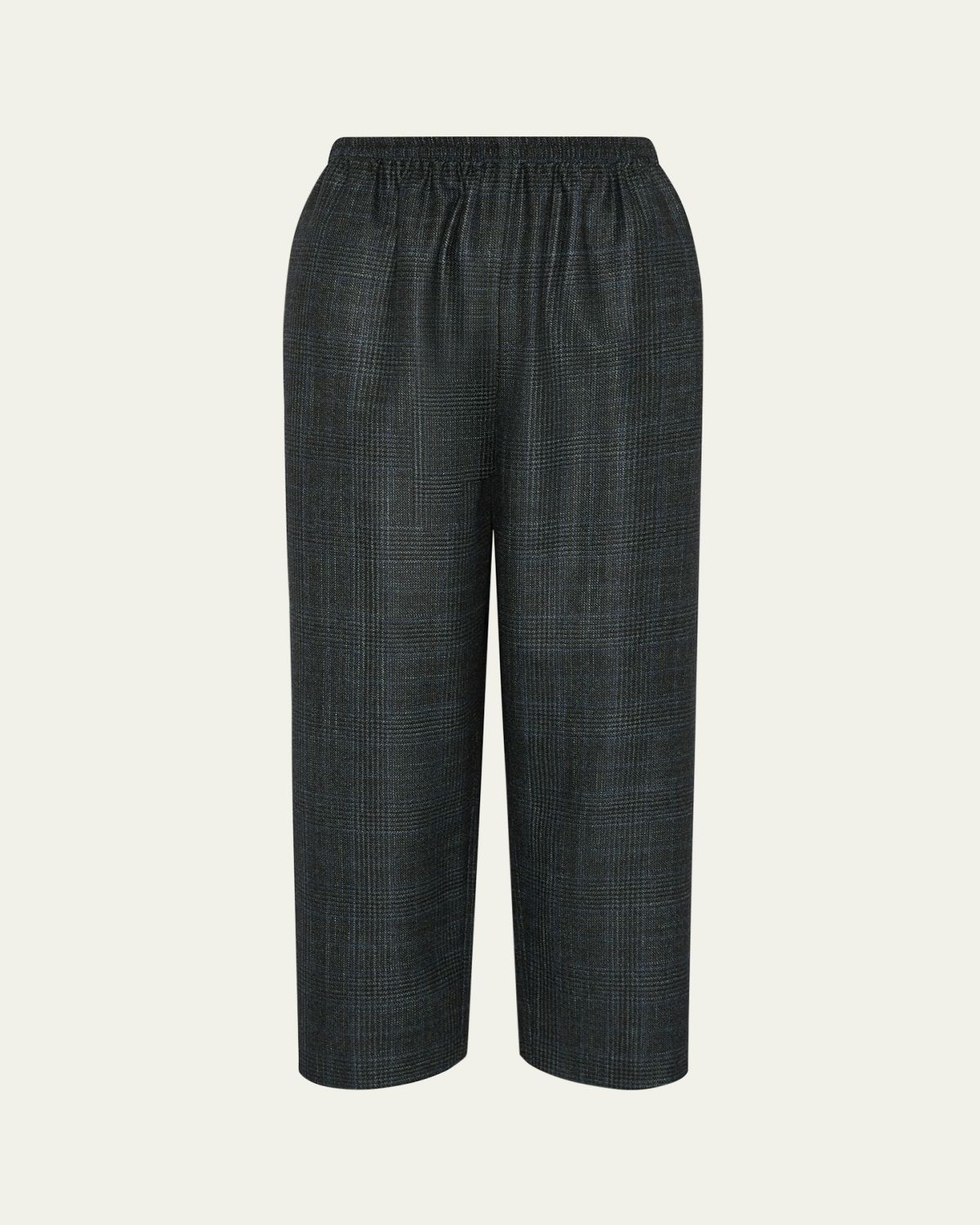 Eskandar Japanese Wool Plaid Trousers