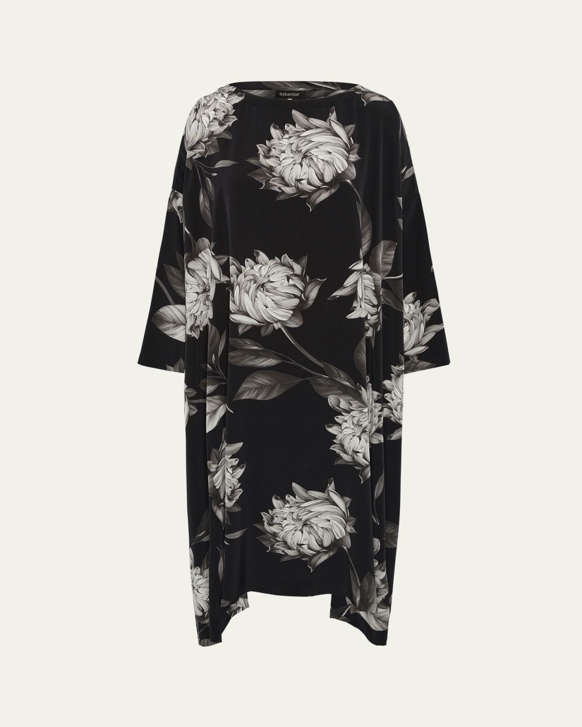 Eskandar Scoop-Neck Midi Dress