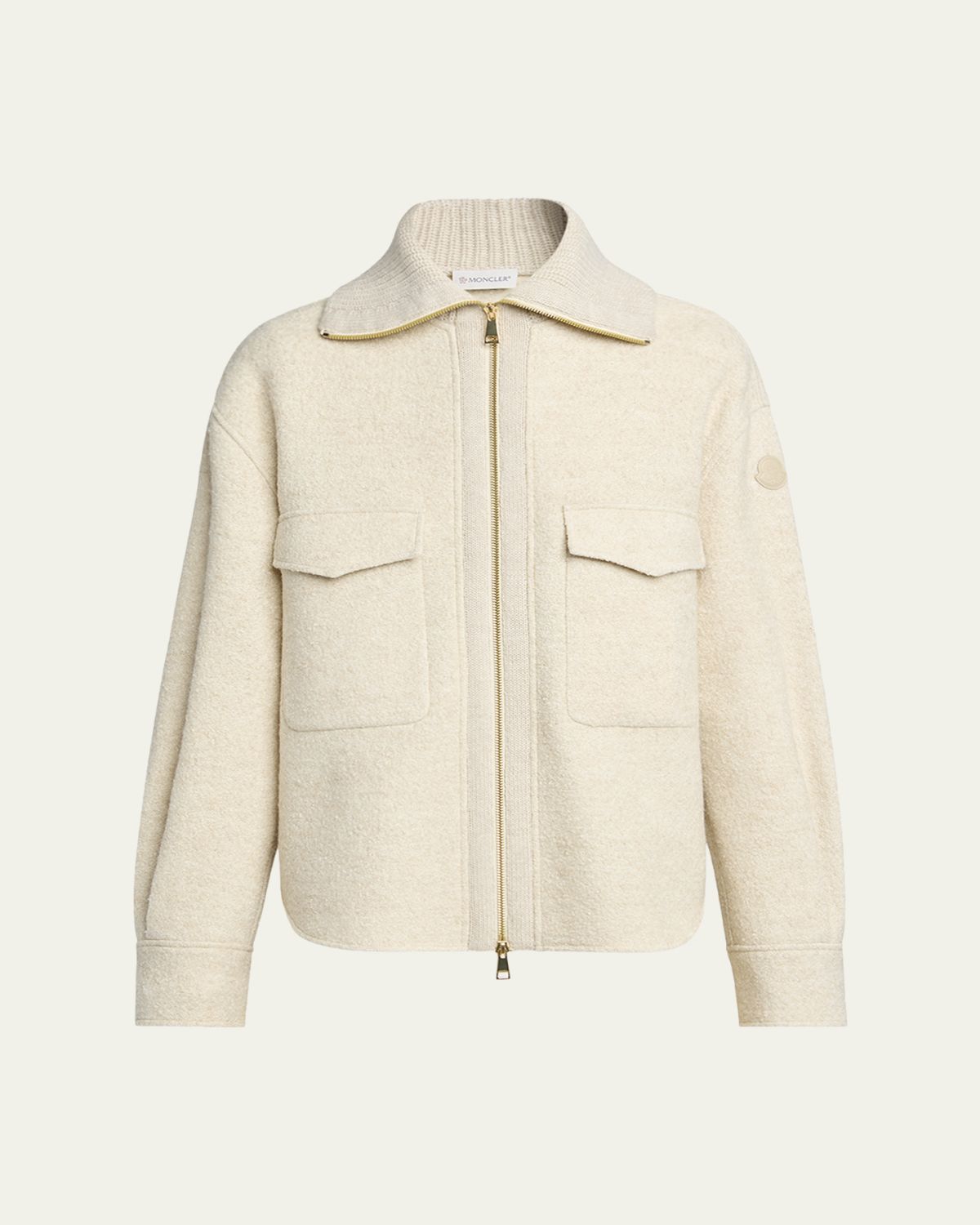 Moncler Wool Knit Shirt Jacket