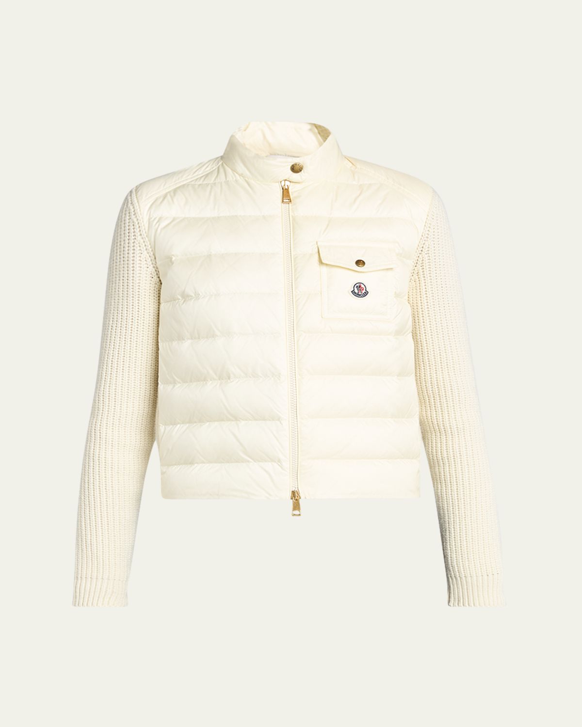 Moncler Padded Wool Zip-Up Cardigan | Thumbnail 6 Moncler Padded Wool Zip-Up Cardigan | Thumbnail 6
