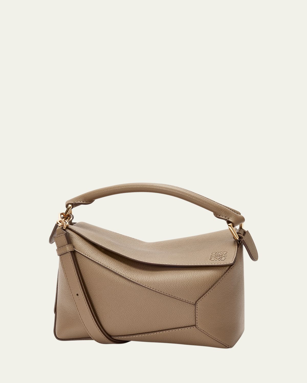 Loewe Puzzle Edge Small Top-Handle Bag in Grain Leather