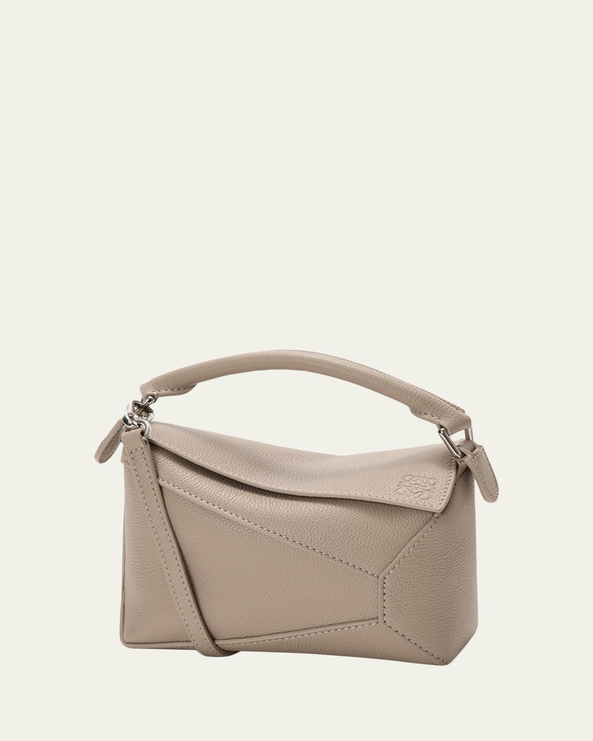 Loewe Puzzle Edge Mini Top-Handle Bag in Grain Leather