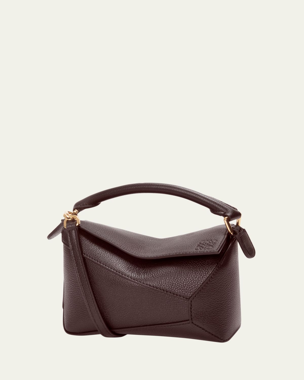 Loewe Puzzle Edge Mini Top-Handle Bag in Grain Leather