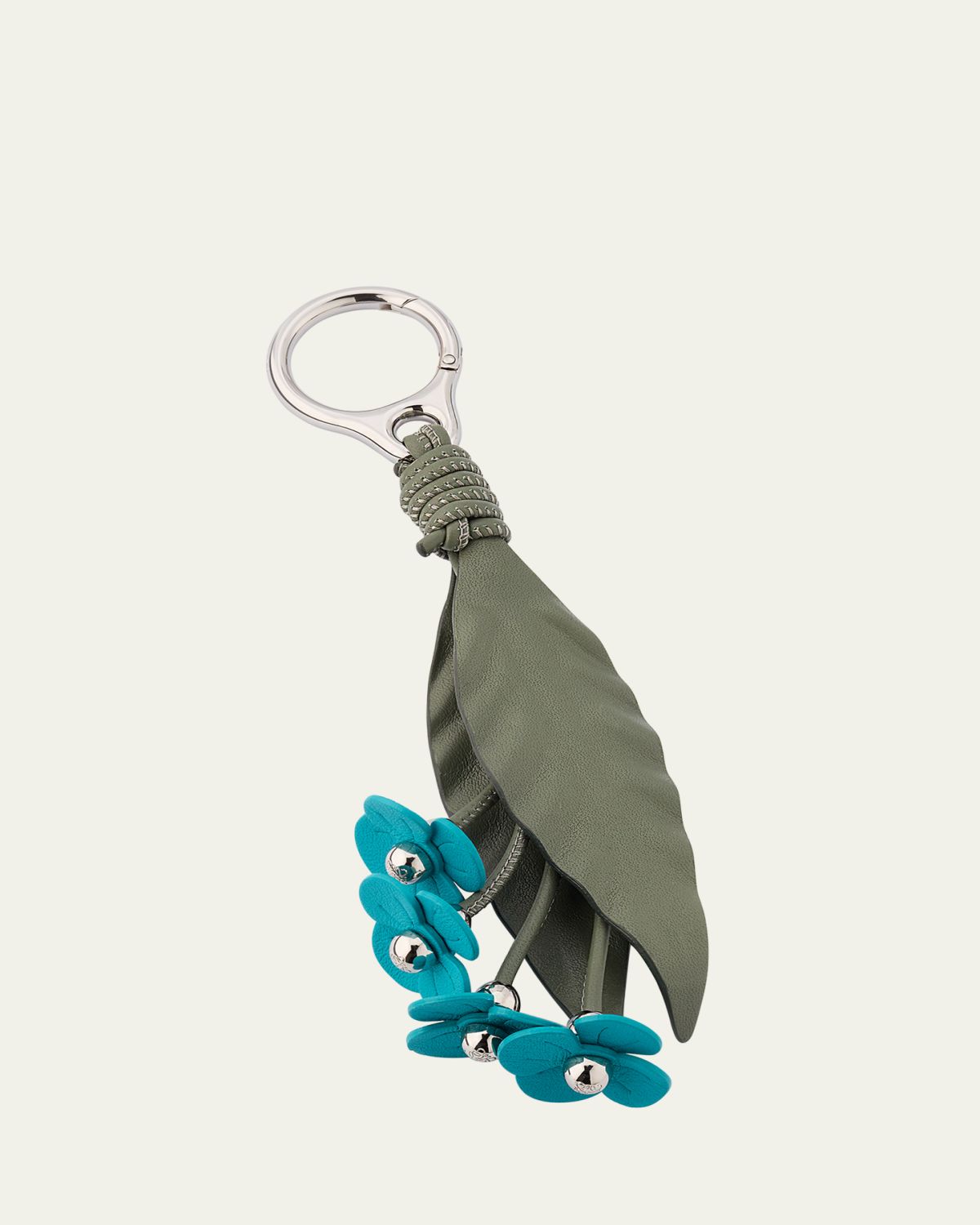 Loewe x Paula's Ibiza Strawberry Flower Bag Charm in Calfskin Leather