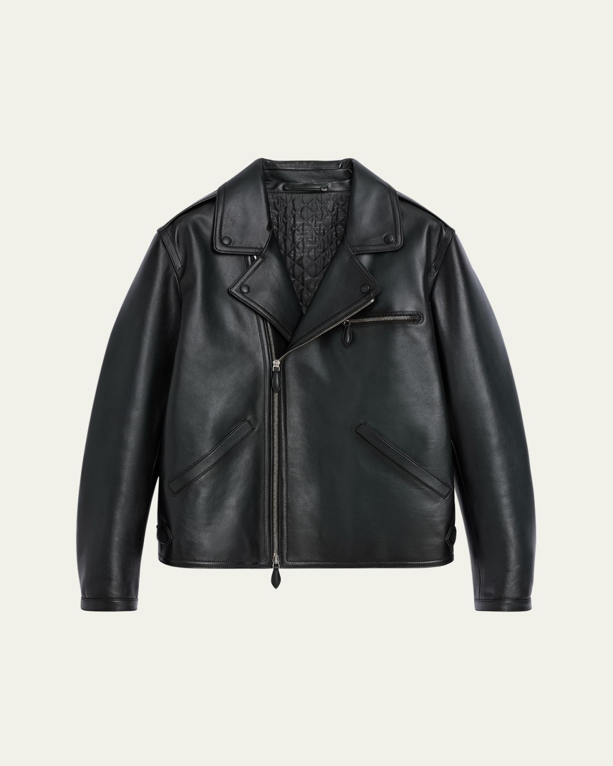 Berluti Men's Un Jour Patina Leather Moto Jacket