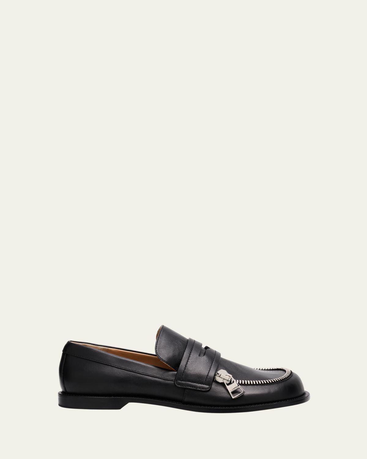 JW Anderson Leather Biker Penny Loafers