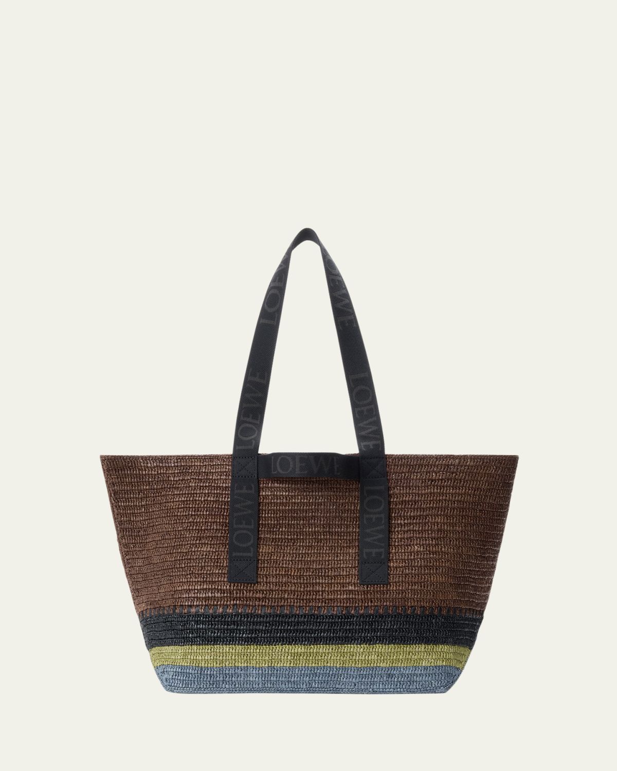 Loewe Men's Fold Raffia Shopper Tote Bag | Thumbnail 5