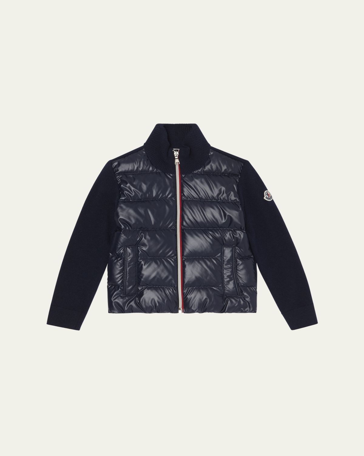 Moncler Boy's Combo Puffer Down Cardigan, Size -14