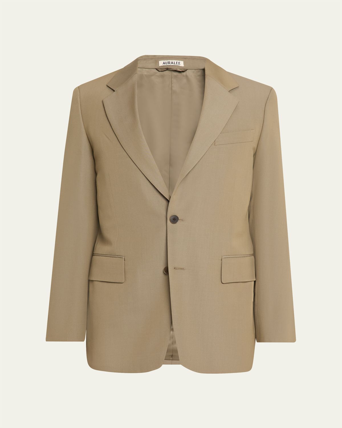 AURALEE Men's Single-Breasted Wool Blazer