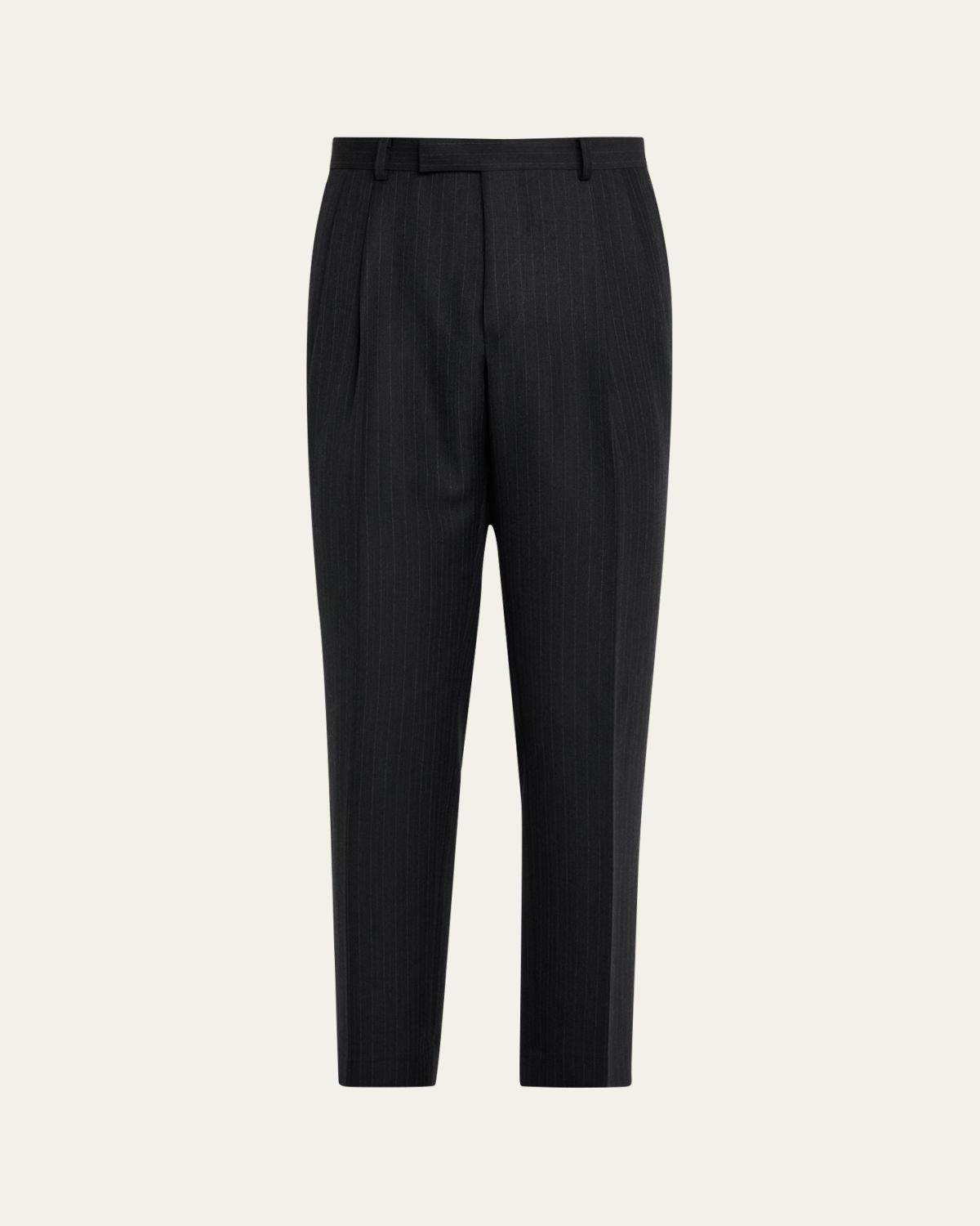 AURALEE Men's Pinstripe Wool Trousers