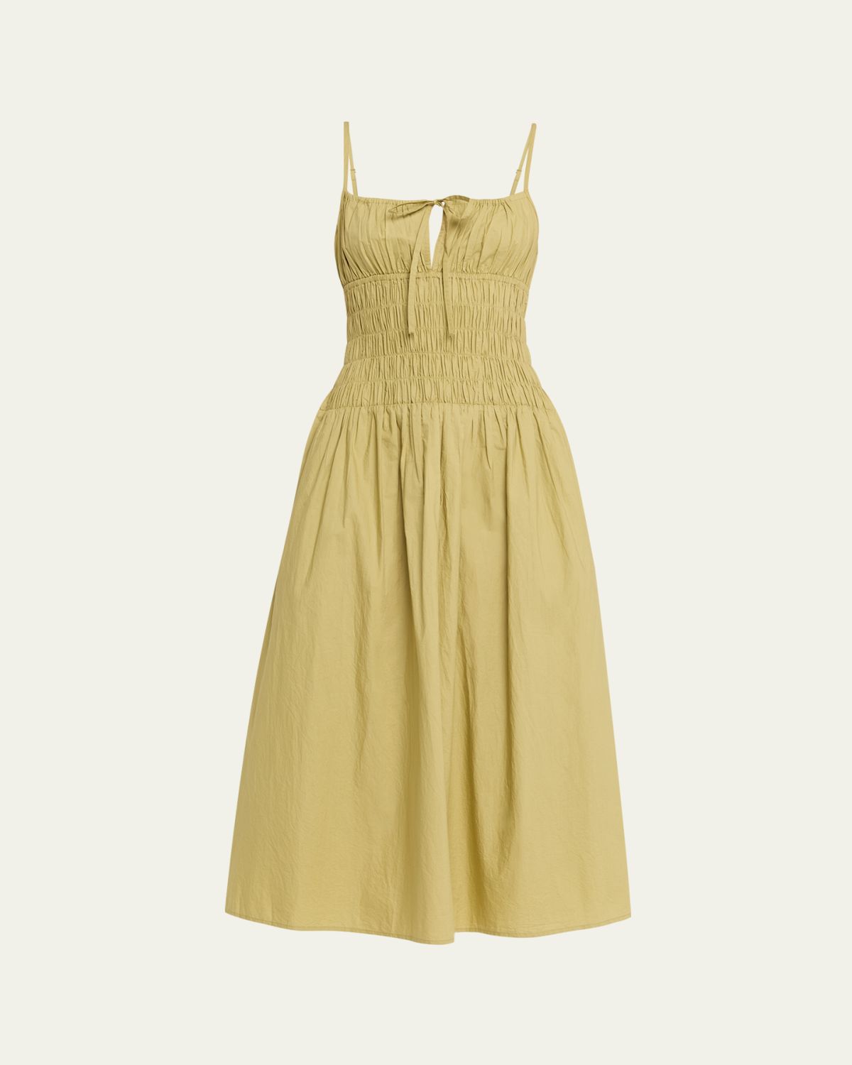 Ciao Lucia Russo Smocked Cotton Midi Dress