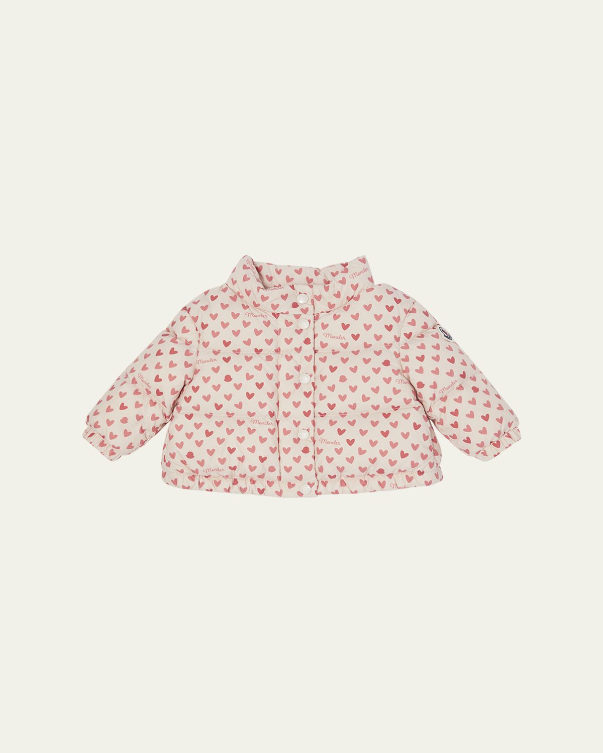 Moncler Girl 's Bashira Heart-Print Down Jacket, Size 6M-3