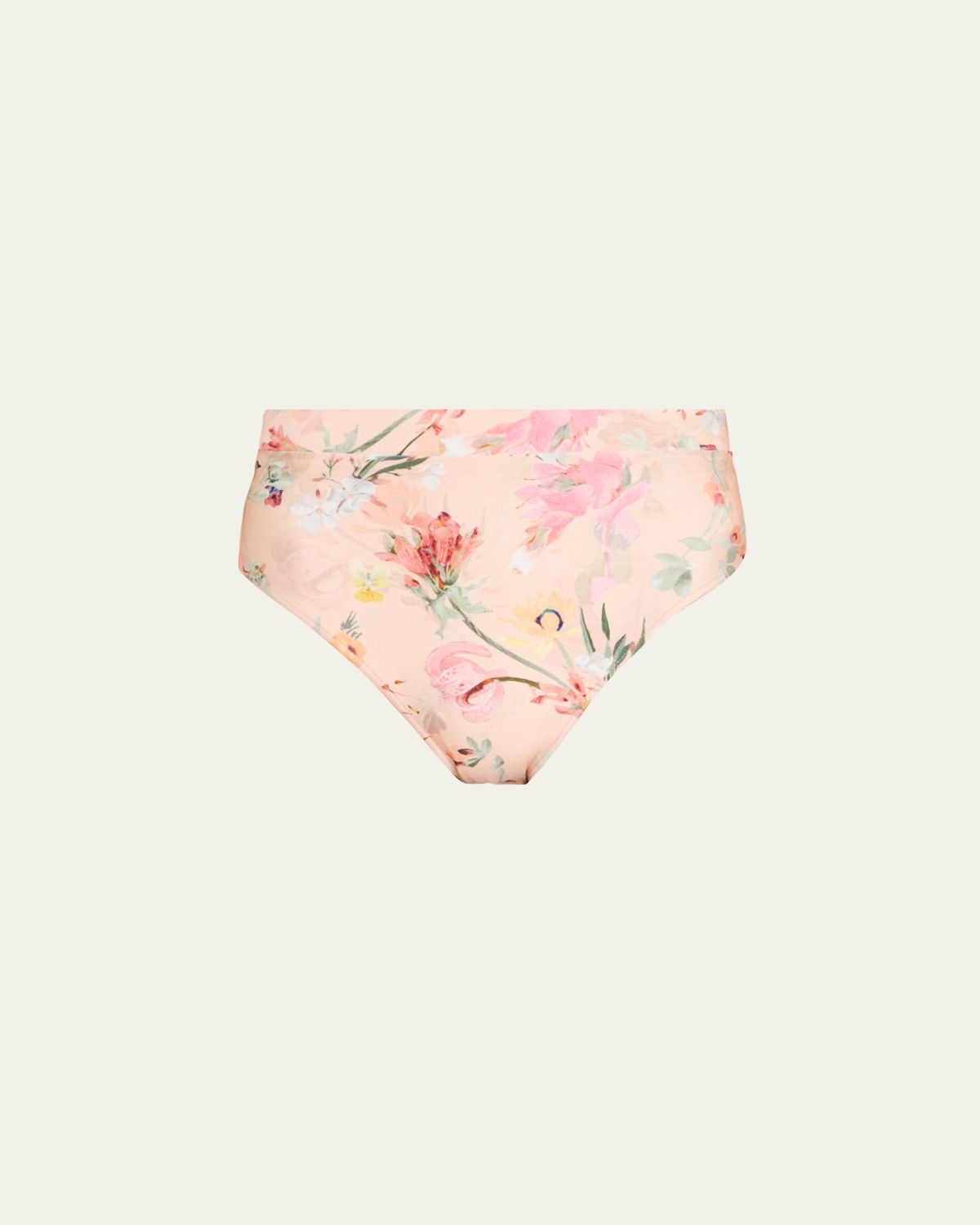 PatBO Lily Flower High-Waist Bikini Bottoms - Women's Clothing