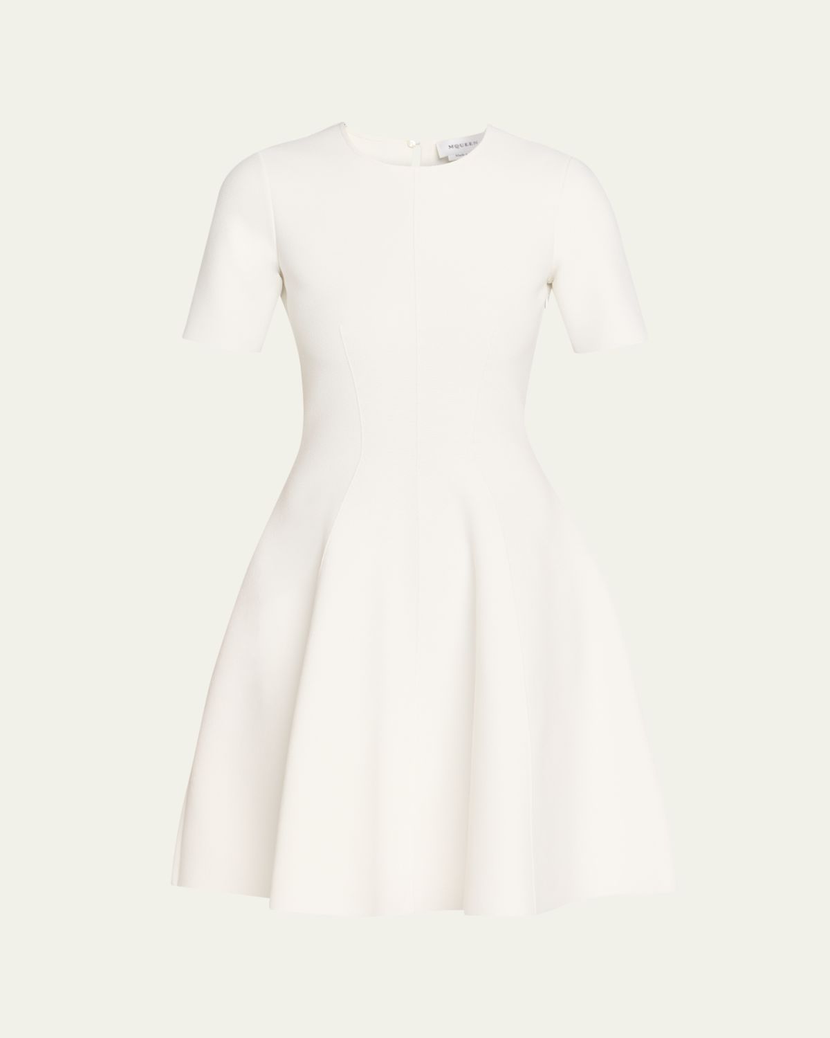 McQueen Seamed Short-Sleeve Mini Dress | Thumbnail 10