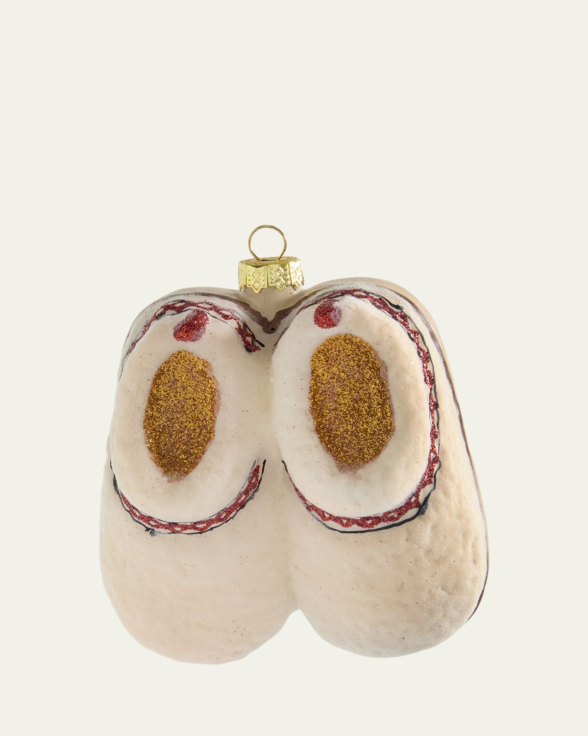 Cody Foster & Co Cozy Fleece Slippers Ornament