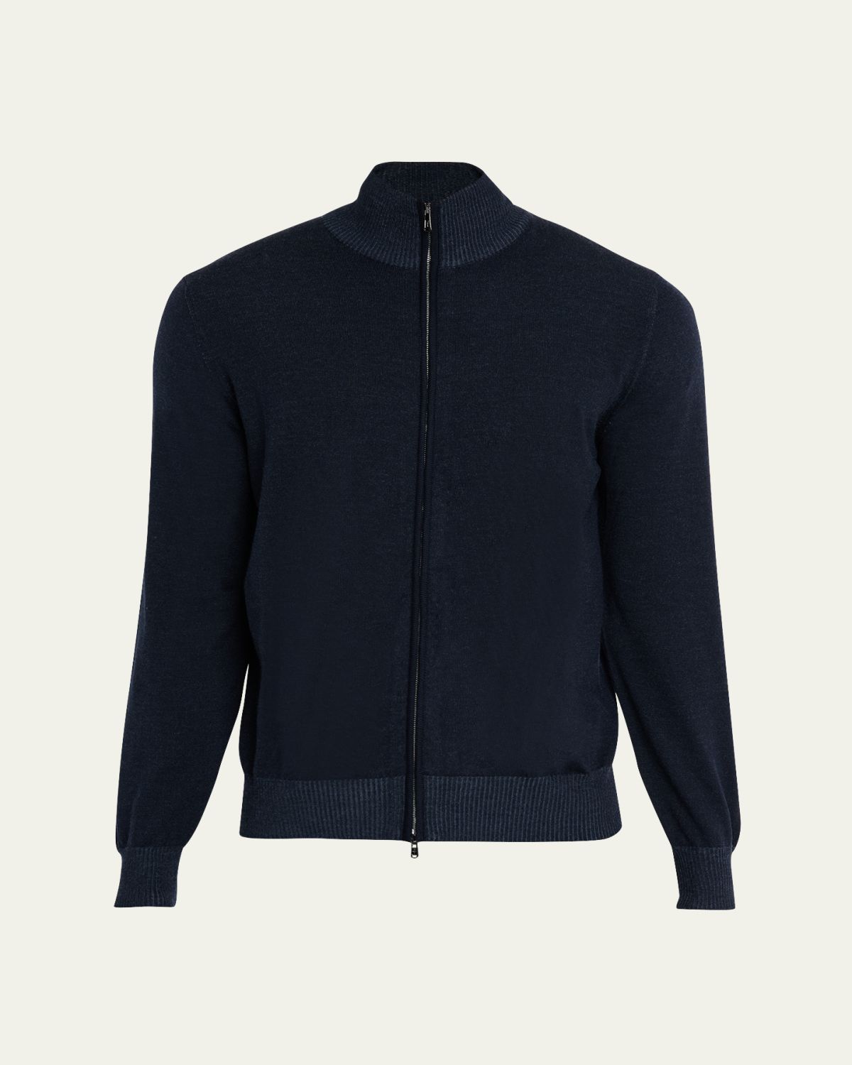 Fioroni Men's Wool Vanise Full-Zip Sweater