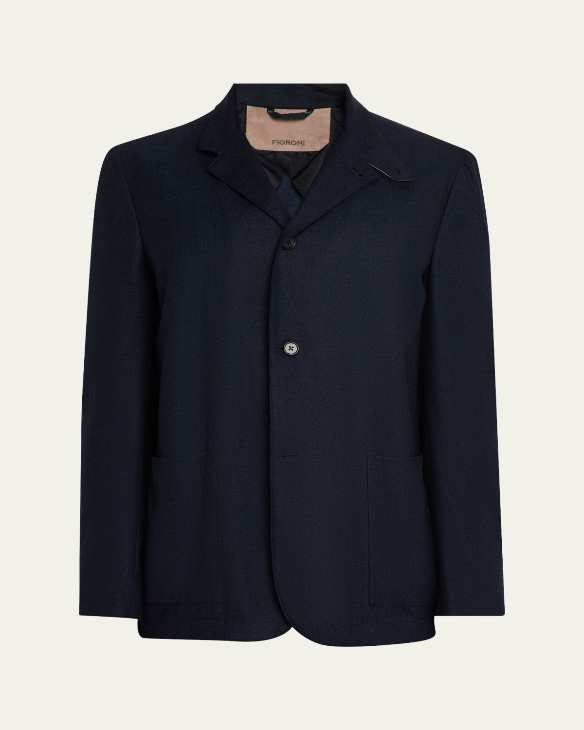 Fioroni Men's Wool Suede-Undercollar Voyager Jacket