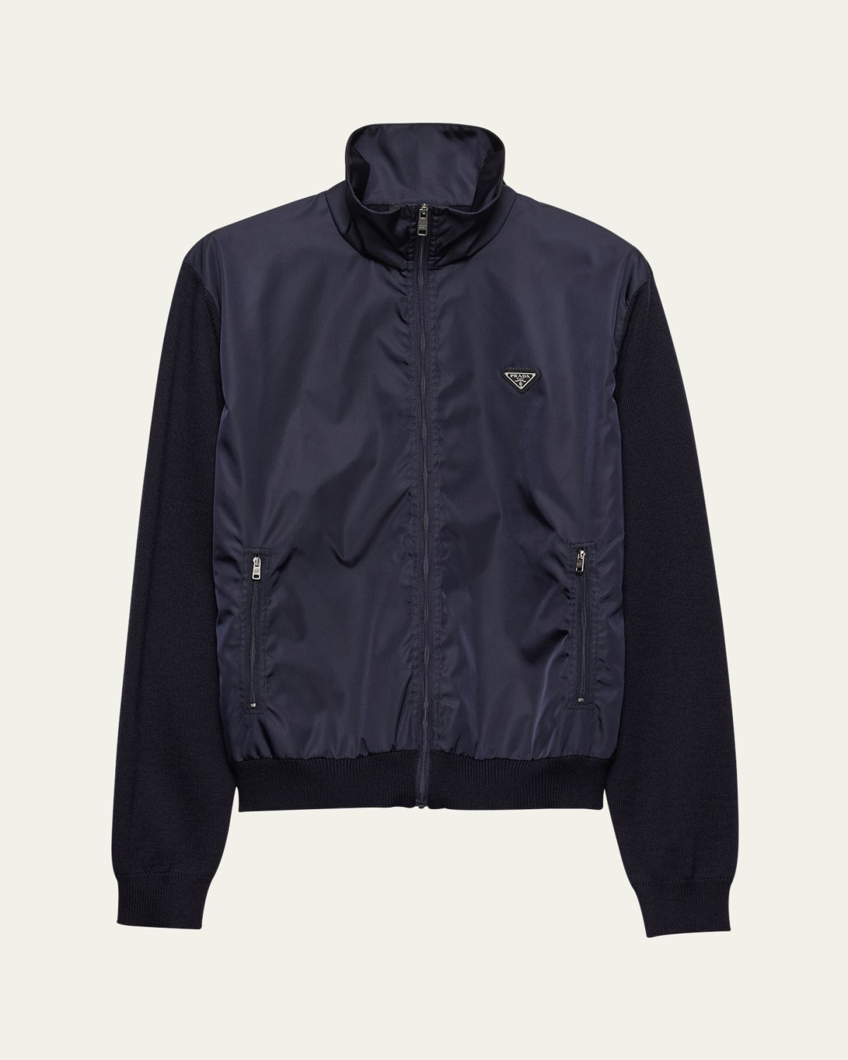 Prada Men's Mix Media Full-Zip Jacket