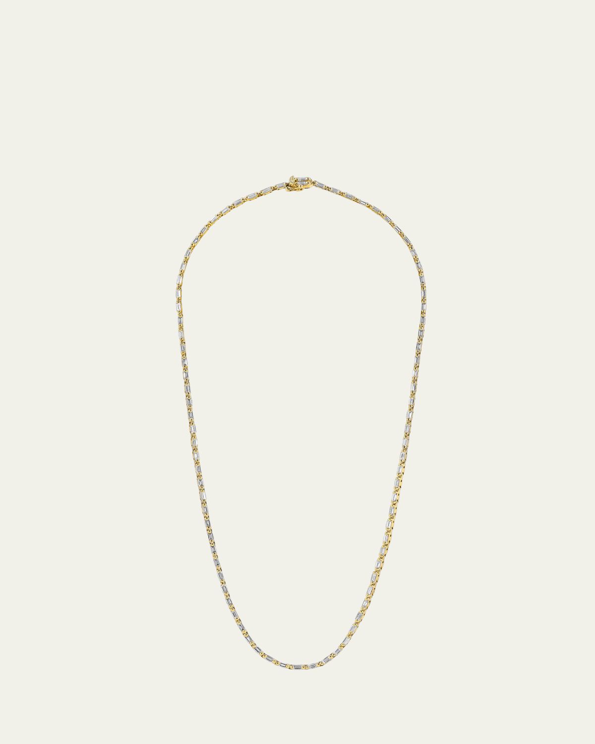 Suzanne Kalan 18K Yellow Gold Linear Full Diamond Tennis Necklace