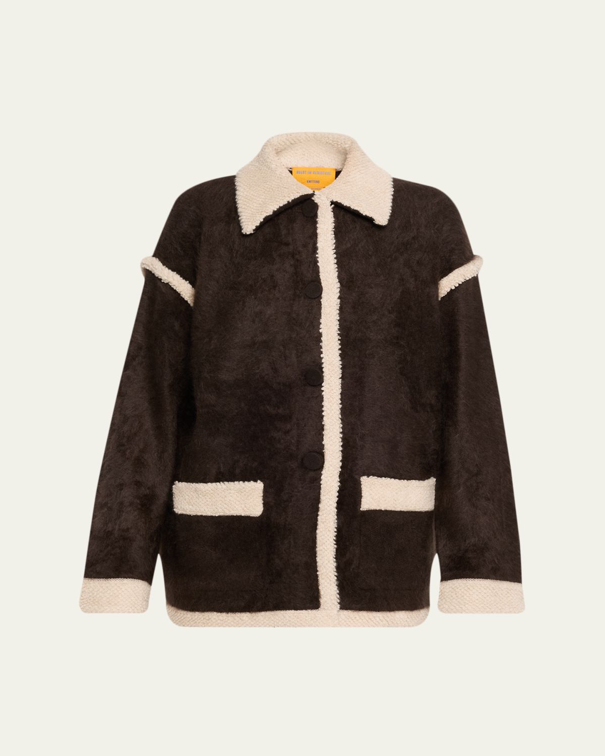 Guest in Residence Grizzly Shearling-Trim Cashmere Jacket