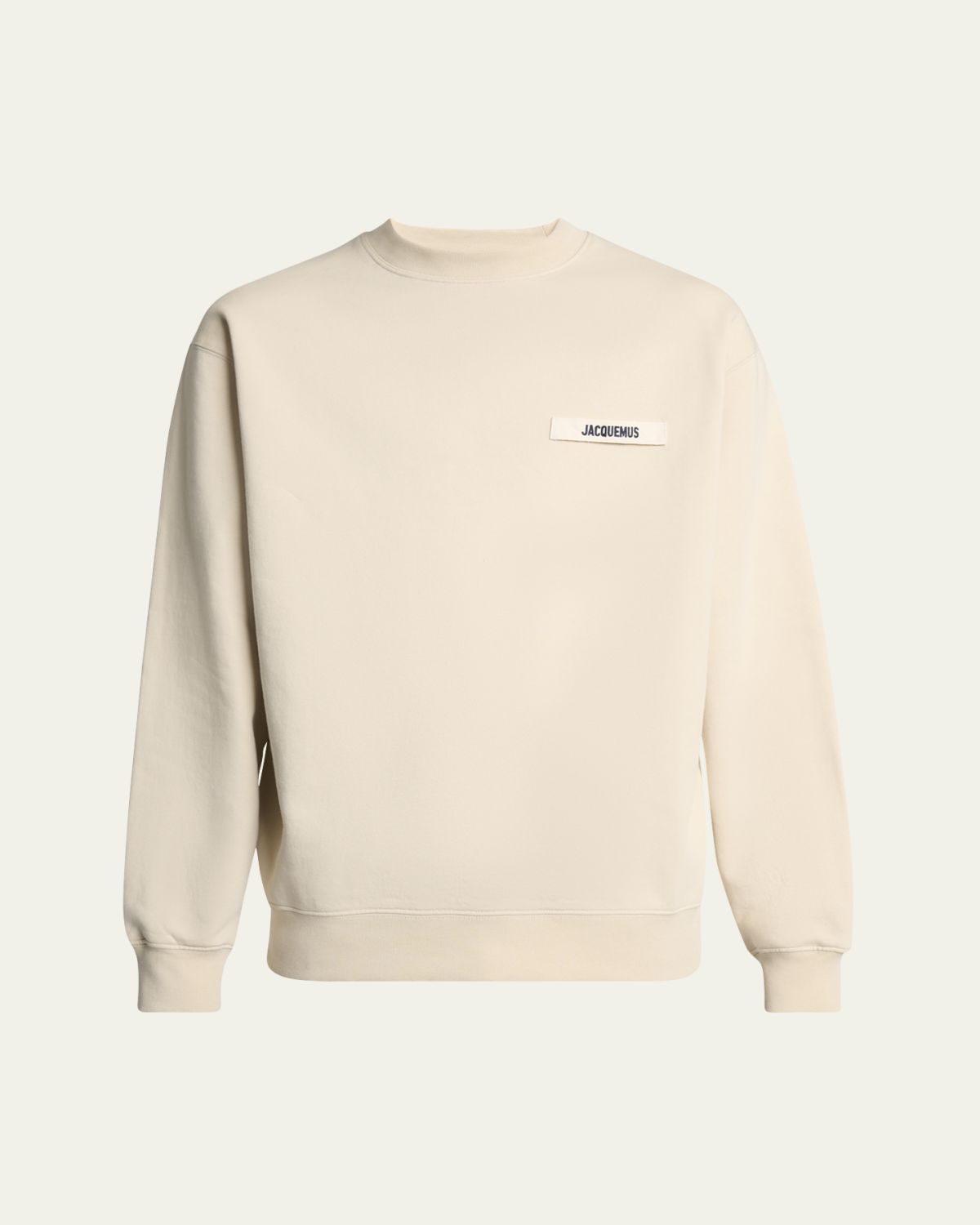 Jacquemus Men's Grosgrain Logo Cotton Sweatshirt