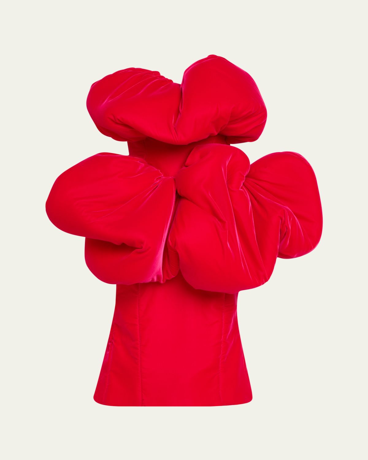 Marc Jacobs Runway Strapless Padded Bubble Velvet Midi Dress