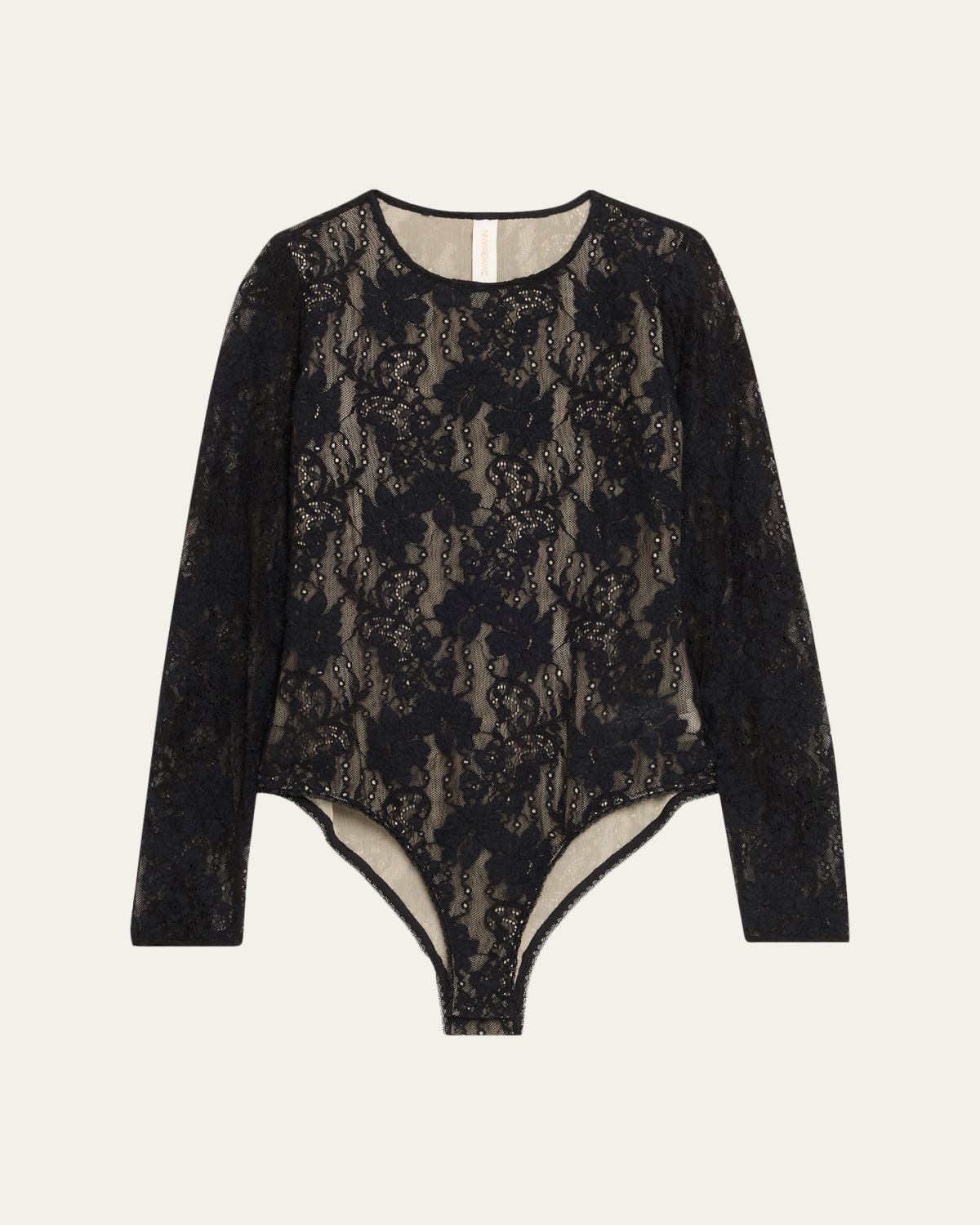 Zimmermann Long-Sleeve Lace Bodysuit