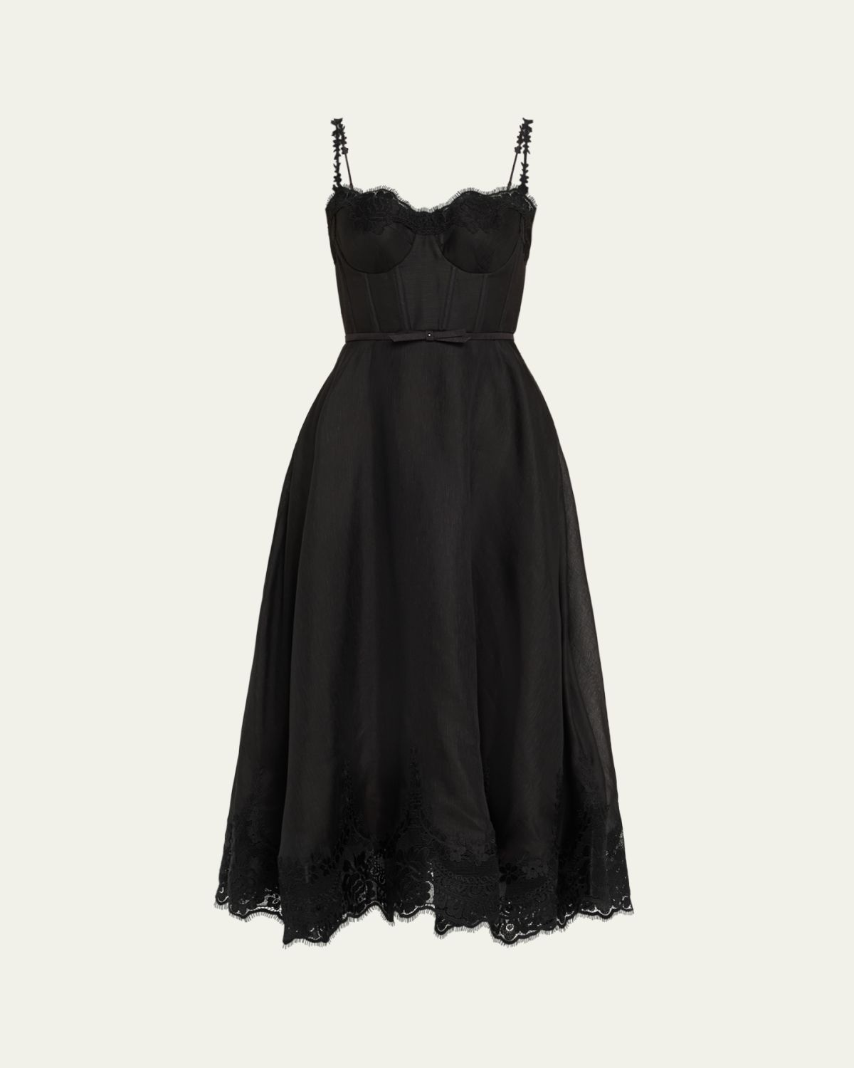 Zimmermann Lace-Trim Corset Picnic Dress