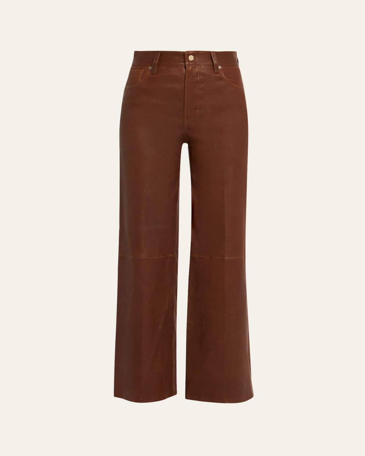 FRAME Le Slim Palazzo Leather Jeans