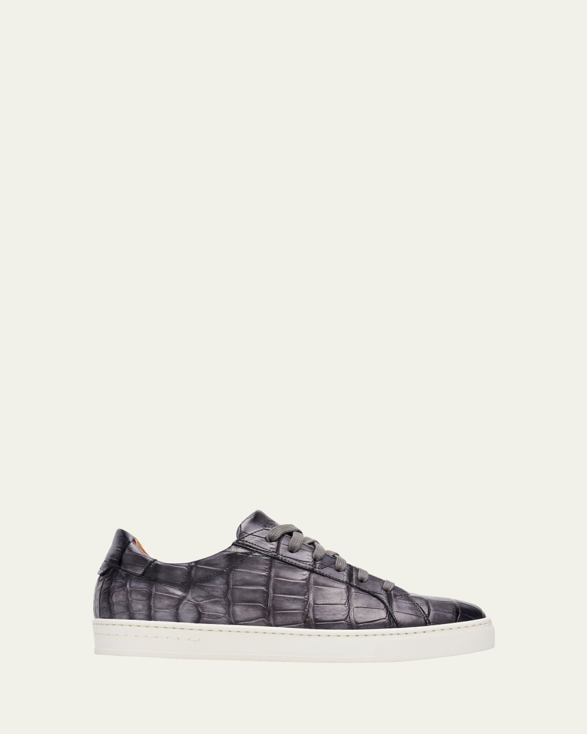 Magnanni Men's Saeta Matte Alligator Low-Top Sneakers