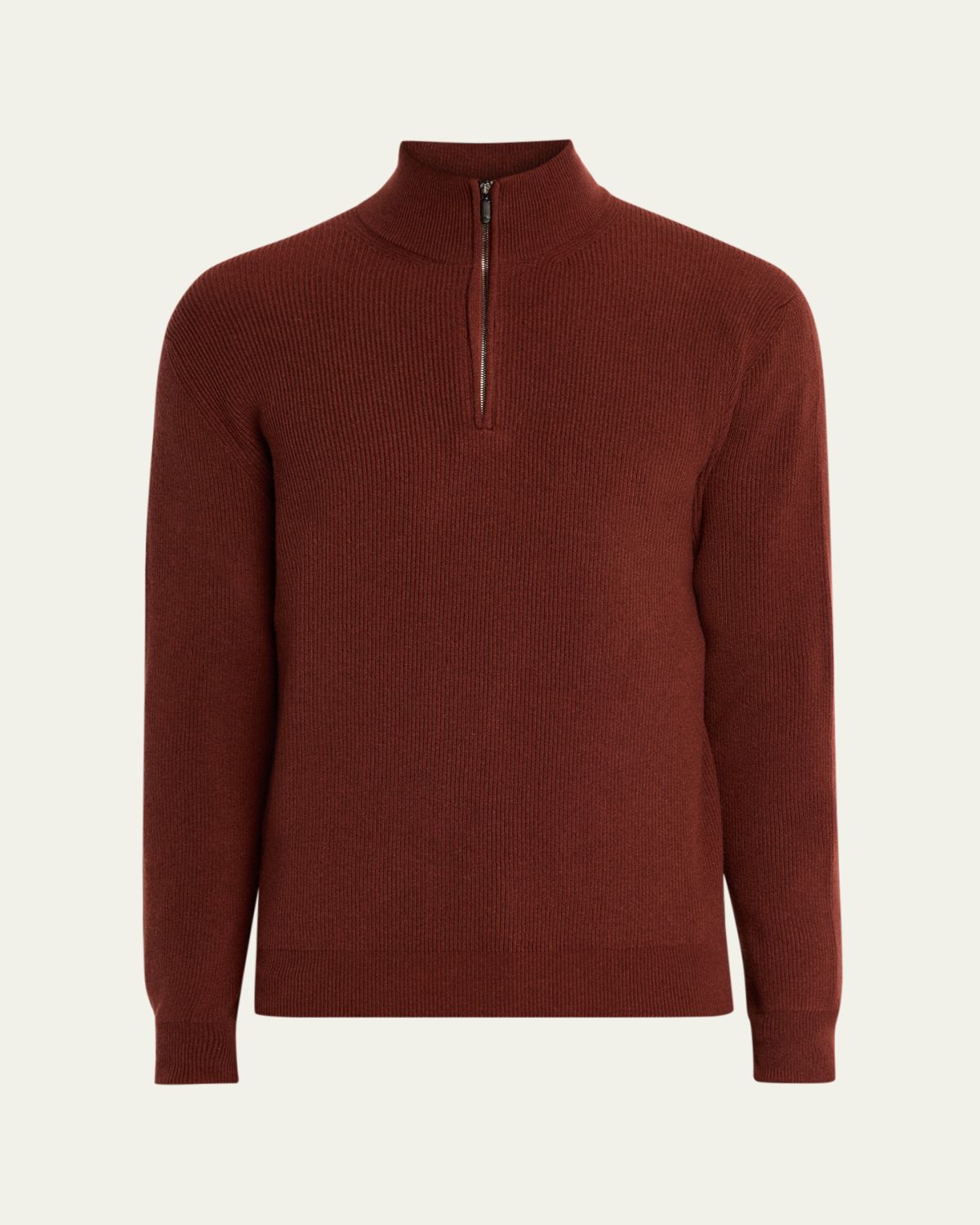 Cesare Attolini Men's Cashmere Rib Half-Zip Sweater