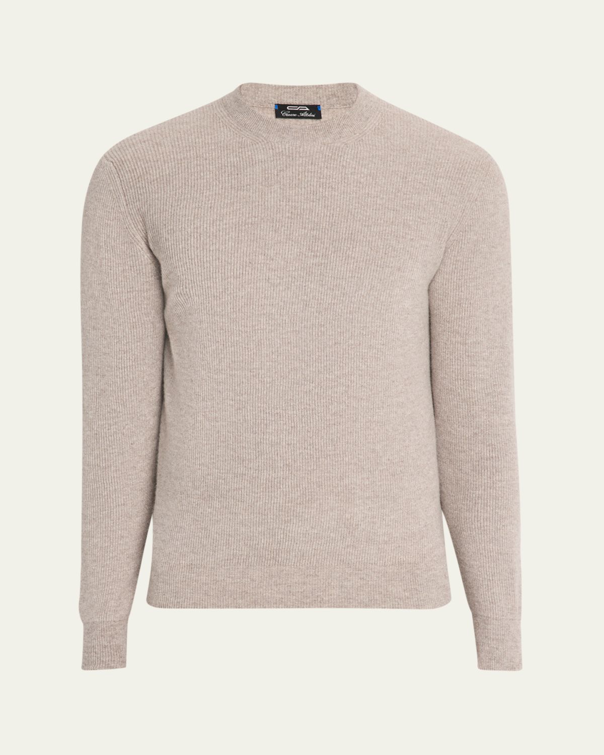 Cesare Attolini Men 's Cashmere Melange Rib Crewneck Sweater