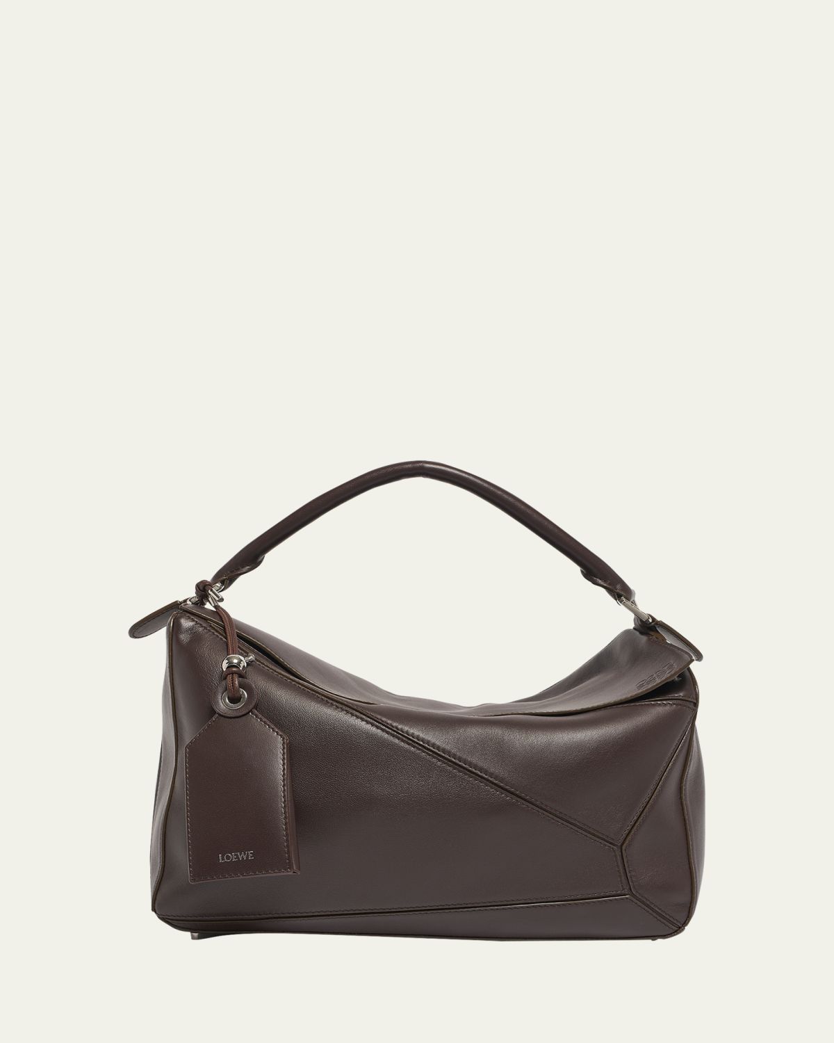Loewe Men's Large Leather Puzzle Featherlight Crossbody Bag